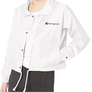Champion Women’s White Cropped Windbreaker